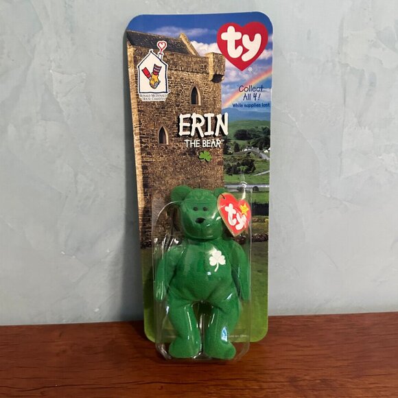 McDonalds TY Erin The Bear‎ Beanie Baby 1999 with Error 1993 - Picture 1 of 5